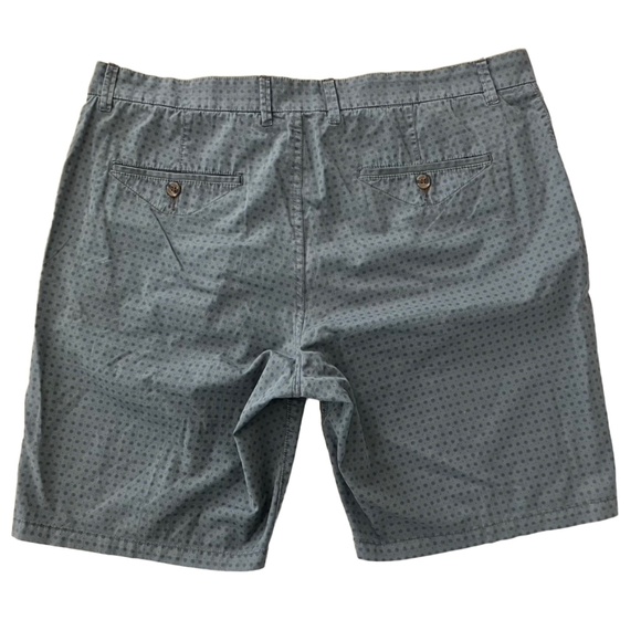 Dustin Men's Dress Shorts Size 38 Waist, Slate Colored with Small Navy Pattern - Picture 3 of 17
